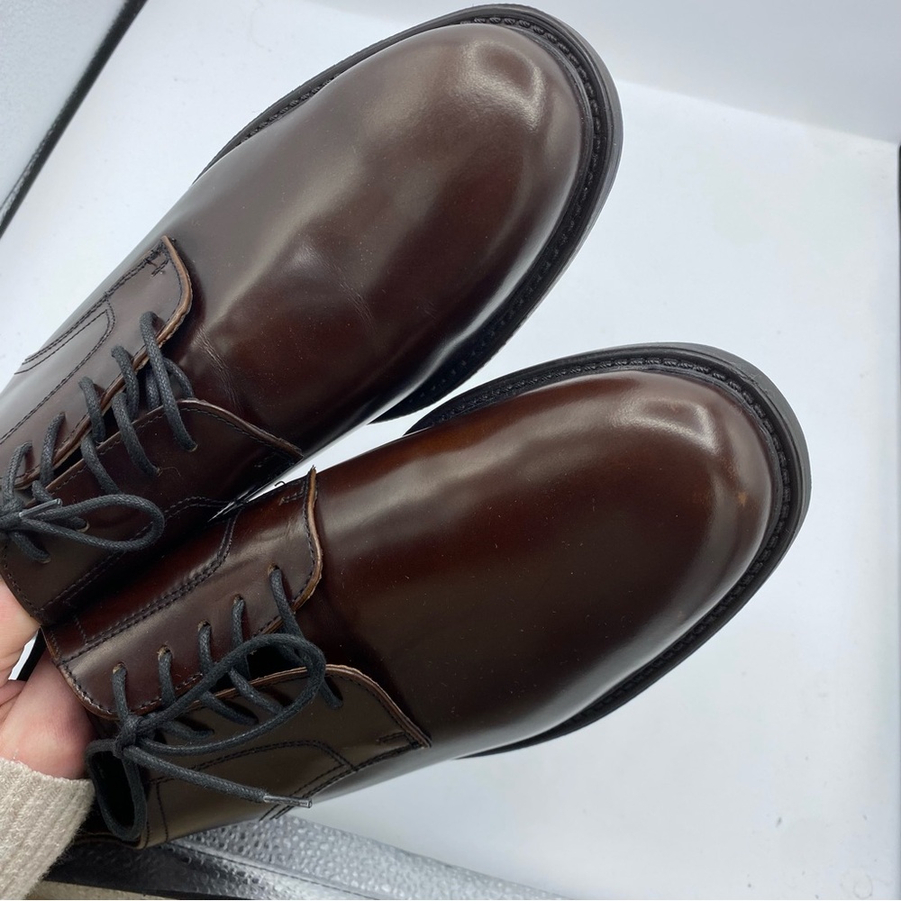 Aerosoles Brown Leather Round Toe Low Oxford Dress Shoe Mens 9.5 Made in Italy - Picture 7 of 9